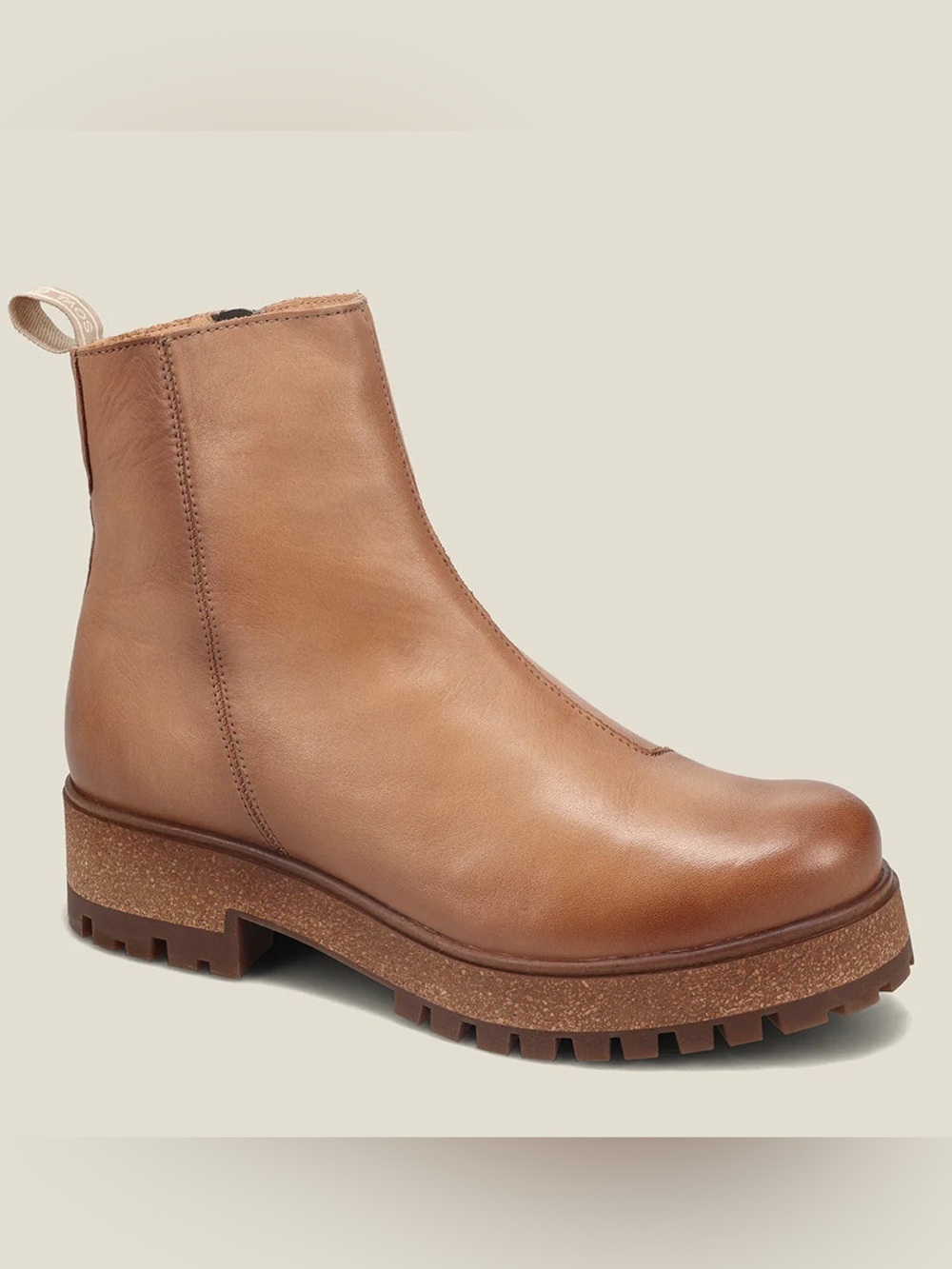 Taos Downtown Tan Leather Ankle Boots Size 40